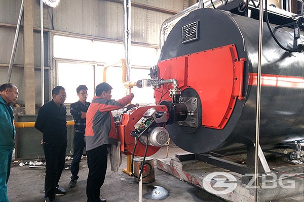 8 T/H Oil and Gas Dual Fuel System Steam Boiler