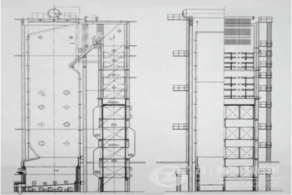 Main Structure of 100TPH Bagasse Boiler