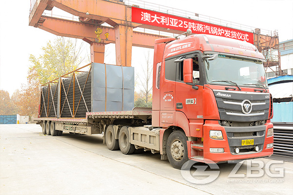 boiler shipped to Australia