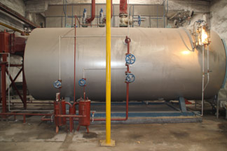 The positive pressure combustion of industrial gas boiler